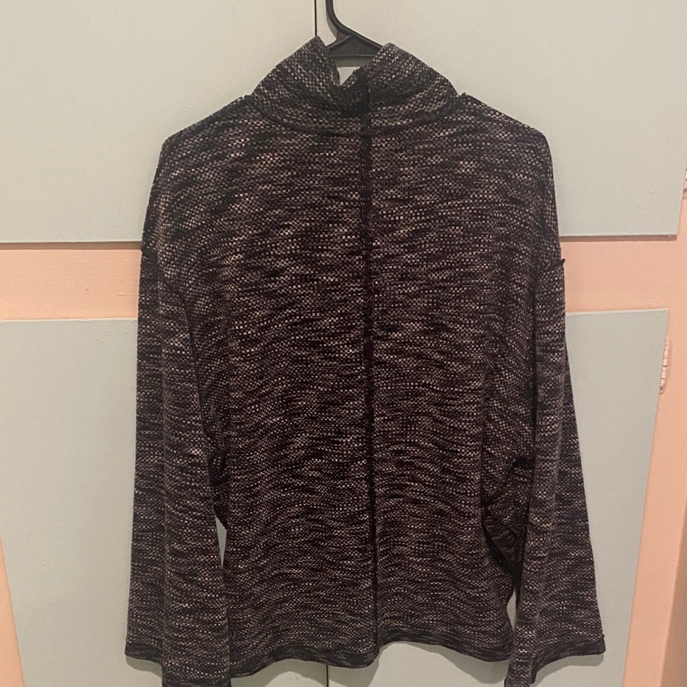 Free PeopleMarled Turtleneck Sweater in Black and Gray